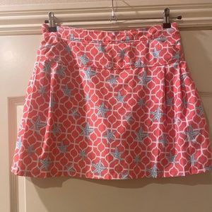 Crown & Ivy Golf Skort Skirt Size 4 Pleated Stretchy  Starfish Moroccan Print